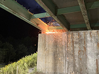 Cutting Diaphragms - Underside of Bridge
